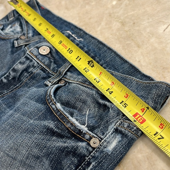 7 For All Mankind “Dojo” Wide Leg Cropped Jeans Medium Wash Size 30 - Picture 6 of 11